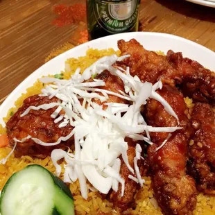 Spicy chicken fried rice