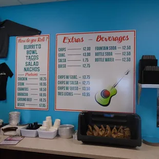 Menu behind the ordering line.