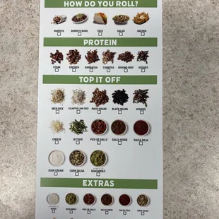 ow to roll the ingredients