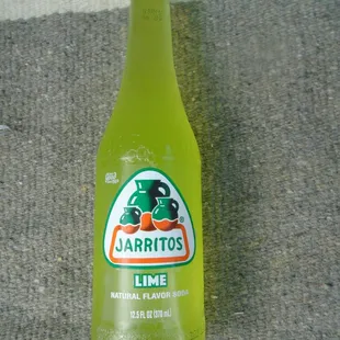 Lime flavored Jarritos Soda.