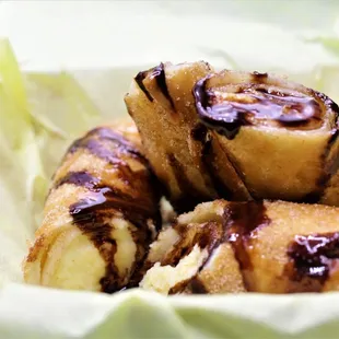 a close up of a pastry