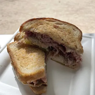a sandwich cut in half