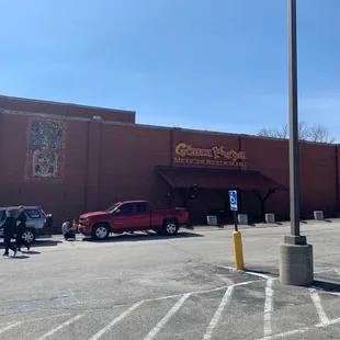 a view of a parking lot