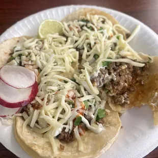 Tacos Al pastor and carne asada