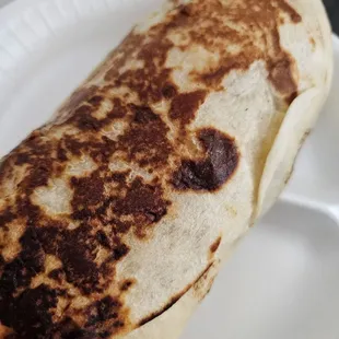 Huge burrito size. Makes my wife jealous!