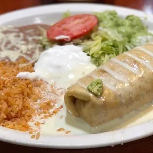 Shredded Beef Chimichanga Platter