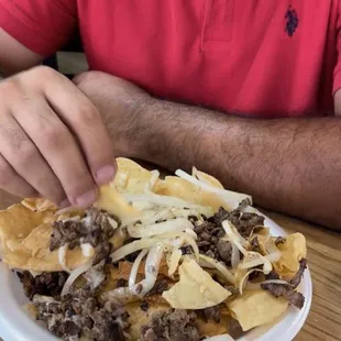 Nachos with mozzarella cheese horrible