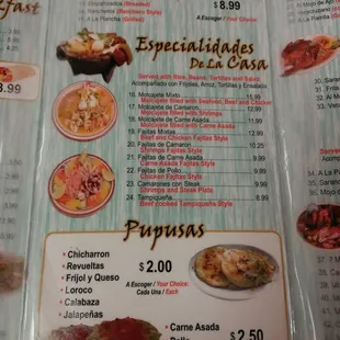 Pupusas are soooo good and there street tacos are great too! They make their tortillas fresh!