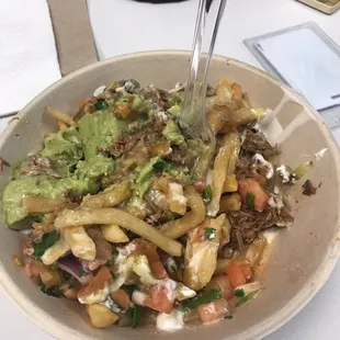 Loaded fries with barbacoa! Sooo yummy!