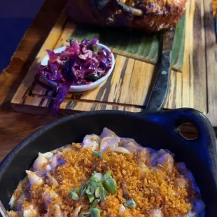 Pollo Adobado and Mac &amp; Cheese