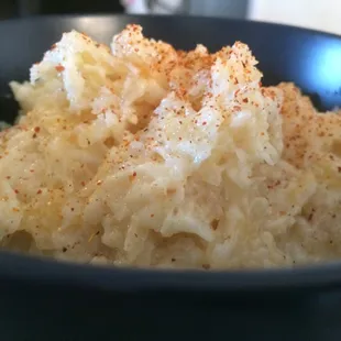 Yucca mash with greek yogurt, tajin and garlic. A great alternative to traditional mashed potatoes.