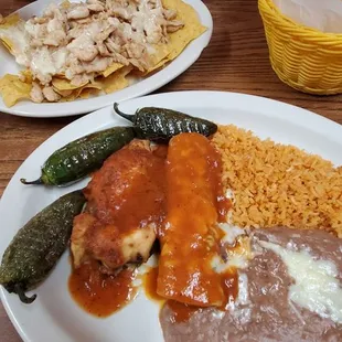 Relleno enchilada combo