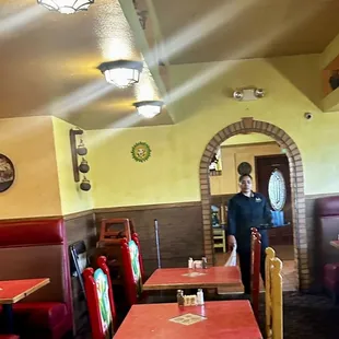 the interior of a mexican restaurant