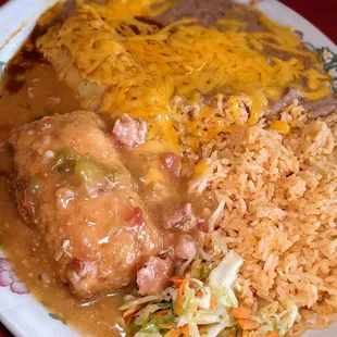 Chili Rellano and Enchiladas combo