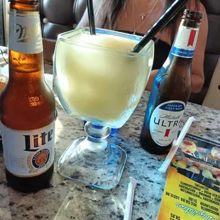 Margarita and beers