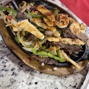 Fajita plate. The portion was a nice size. Had a bunch of leftovers.