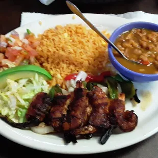 a plate of food on a table