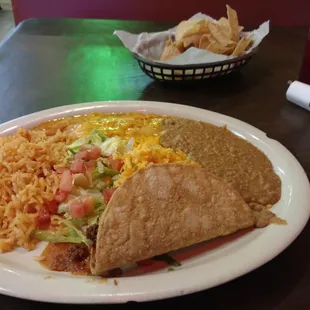 Delicious "Tex-mex" combo plate