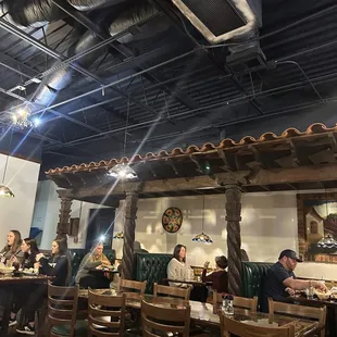 Tables in the restaurant.