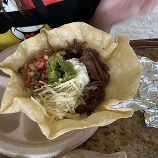 Taco salad. No flavor!