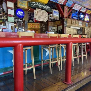 a view of the bar area
