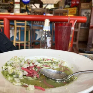 Aguachile Verde de Pescado appetizer