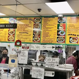 the menu of a mexican restaurant