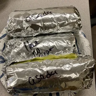 Breakfast burritos