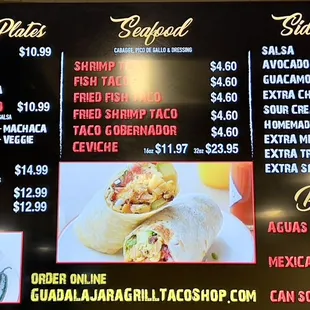 Menu as of Nov 1, 2023