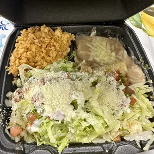 2. Three Enchiladas Combo (green sauce)