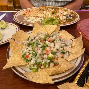 Ceviche and Shrimp Mazatlan