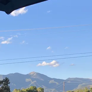 Patio view of the mountains!
