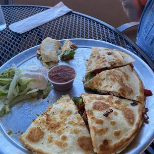 Azteca quesadillas-chicken.Very good!