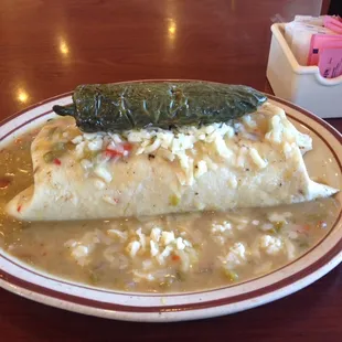 Green Chile Pork Chimichanga