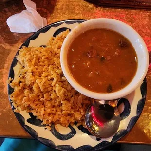 Side of beans and rice