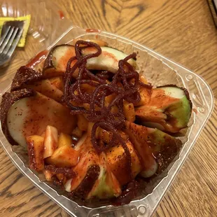 Manzana con chamoy