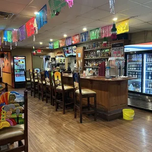 the inside of a mexican restaurant