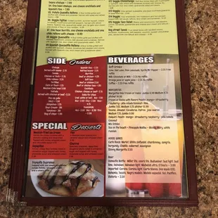 sushi and sashimi, menu