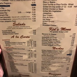 Menu.