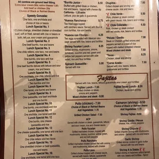 Menu.