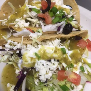 Come try our new Potato Tacos! Topped w/ shredded cabbage, fresh cheese and green salsa! $2 ea. #tacotuesday #potatotaco #tacodepapa