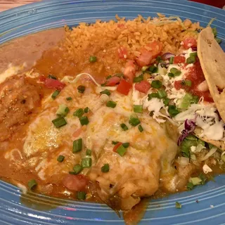#13-CRISP TACO, CHEESE ENCHILADA AND CHILE RELLENO