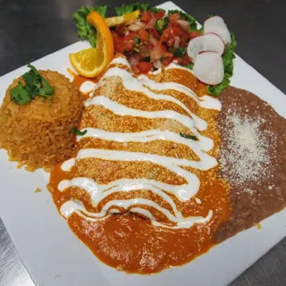 CHIPOTLE SEAFOOD ENCHILADAS