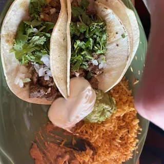 Carne Asada Taco Platter