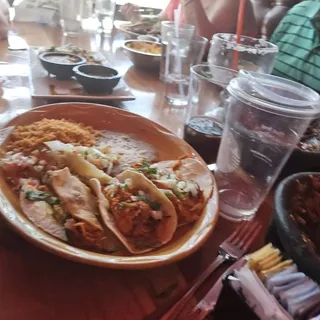 Chicken Tinga Taco Platter