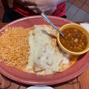 Shrimp enchiladas
