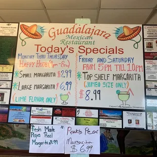 menus and prices