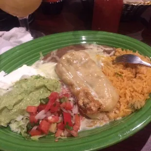Look at this lil' so-called chicken chimichanga!  This isn't enough to feed a child!  And it tastes bad!!!