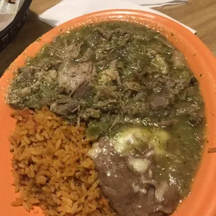 a plate of mexican food