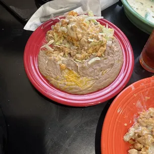 Pollo con Arroz with a side of beans, added lettuce!